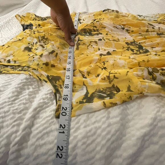 Simply Vera Women's Spring Sleeveless Maxi Dress Yellow Floral Print Size L - Picture 7 of 10